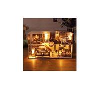 3d maison de poupée en bois ancienne ville bricolage miniature modèle cadeaux de noël jouets