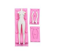 3D Male&female Entier Corps Modèles Moule Silicone, Fondant Chocolat Gelée Décoration Gâteau Moule, dessus, Pâtisserie Cuisine Outils, DIY Argile Plâtre Jouets Confectionner Moules, Humain