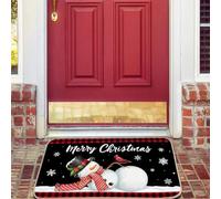3D Merry Christmas Doormat Winter Snowman Welcome Mat Bathroom Kitchen Entryway Rug Indoor Outdoor Decor-60x90cm