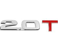 3D Métal 2.0T Forme Emblème décoratif voiture Autocollant insigne décal