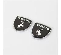 3D Métal Autocollant de Voiture Logo pour Volvo XC40 XC60 XC70 XC90, Emblème Chrome Auto-adhésifs Stickers Badge Décalcomanies Accessoire,Black
