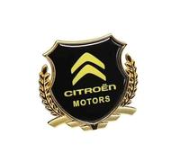 3D Métal Autocollant de Voiture pour Citroen Berlingo III XL 2018-2024 Minivan, Stickers Voiture Logo,Car Styling Décoration Accessoires,Gold