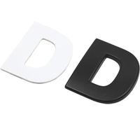 3D Métal D Alphabet Autocollant Forme emblème Voiture Noir Autocollant Badge