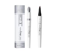 3D Microblading Eyebrow Pencil for Women - Ultra-Fine Stroke, Waterproof 4-Tip, Long-Lasting Natural Makeup. (02# Dark Brown)