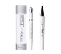 3D Microblading Eyebrow Pencil for Women - Ultra-Fine Stroke, Waterproof 4-Tip, Long-Lasting Natural Makeup. (04# Dark Gray)