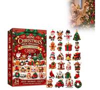 3D Mini Christmas Ornament Calendrier De L'avent 2026 | 24 Jours Briques Acrylique Collection, Calendrier De L'Avent 24 Jours, Suspension Pour Sapin Couronnes Des Fêtes D'hiver