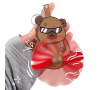 3D Mischief Cat Interactive Keychain, Funny Wiggling Cat Keychain, with Its Spinning Gag Ball Chain Bag Keychain (#7)