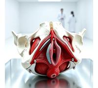 3D Modèle De Bassin Féminin, Modèle Squelette Anatomique 26x18x22cm | 1:1 Maquette Amovible Avec Muscles Colorés Avec Détails Périnéaux，muscles Du Plancher Pelvien For Cadeau