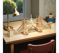 3D Modèle en bois du Pont de Londres, Blocs de construction, Puzzle en bois de 305 pièces de haute difficulté, Décoration créative DIY, Convient aux personnes de 14 ans et plus, Cadeau de Noël/Anniver