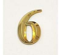 3D Moderne Auto-Adhésif Plaque Maison Numéros Porte Plaque Signe D'or 5 * 3cm ABS Autocollant Maison Plein Air Adresse Électrolytique Chiffres pour Cour Rue Boîte Aux Lettres Bin (6)