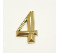 3D Moderne Auto-Adhésif Plaque Maison Numéros Porte Plaque Signe D'or 5 * 3cm ABS Autocollant Maison Plein Air Adresse Électrolytique Chiffres pour Cour Rue Boîte Aux Lettres Bin (4)