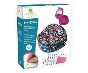 3D Mosaïques - SYCOMORE - Stick'N Fun - Coffret coeur - Dès 5 ans