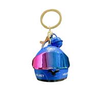 3D Motorcycle Helmet Keychain Metal Mini Light Up Keyring Bag Charm