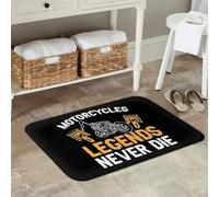 3D Motorcycle Pattern Club Paillassons antidérapants Tapis de Sol Moquette pour entrée de Cuisine Tapis de Repos - 40x60cm