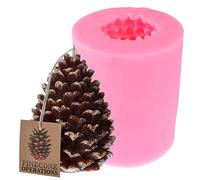 3D Moule à Bougie de Noël, Moule à Bougie en Silicone, Pommes de Pin Moule, Moules de Cuisson, Moules à Savon, Pour Faire des Gâteaux, du Savon, des Figurines Artisanales, Pine Cones