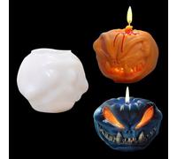 3D Moule à Tête De Crâne forme de citrouille Moule Silicone Resine Epoxy de Halloween DIY artisanat bougies Moules Peut être utilisé pour la décoration de la maison ou comme cadeau de fête