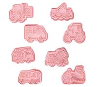 3D Moule Biscuit, 8 Pièces 3D Patisserie en Plastique, Moule à Biscuit pour Voiture, Emporte Pièce pour Biscuits, Chocolat, Fondant, Décoration de Gâteaux