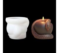 3D Moule Pomme Interdite Forme Deserpent Défendu Moule Silicone Resine Epoxy de Halloween DIY Artisanat bBougies Peut être Utilisé pour la Décoration de la Maison ou Comme Cadeau de Fête