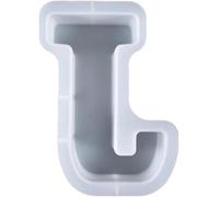 3D Moules en silicone avec alphabet DIY, moules en silicone souple pour faire des bougies, travaux manuels familiaux, création de bougies personnalisées, idéal pour la décoration de la maison (J)