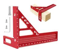 3D Multi Angle Equerre Menuisier, Equerre Charpentier Précise, Multifonctionnel en Aluminum Règle de Menuisier Triangulaire 22,5-90°, Un outil de Mesure Idéal pour les Menuisiers et les Bricoleurs