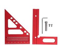 3D Multi Angle Measuring Ruler, High Precision 45/90 Degree Woodworking Tools Aluminum Alloy Miter Triangle Ruler Measuring Tools for Engineer Carpenters