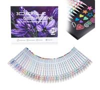 3D Multi-Color Gel Pen Set,1.0mm,Writing Instrument, 12/24/36/48 Color Pack Set, Fine Point Colored Markers for Coloring, Drawing, Painting, Sketching, Greeting Card Making, Illustration (36Color)