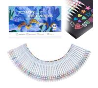 3D Multi-Color Gel Pen Set,1.0mm,Writing Instrument, 12/24/36/48 Color Pack Set, Fine Point Colored Markers for Coloring, Drawing, Painting, Sketching, Greeting Card Making, Illustration (48Color)