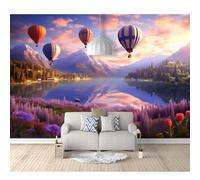3D Mural Paintings for Wall Scenic hot air balloon lavender mountain 100x70cm Effect Murals Art Design Print Home Decoration Bedroom Living Room