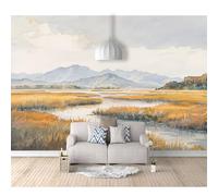 3D Mural Photo Self-adhesive Wallpaper Watercolor landscape landscape steppe 100x70cm Art Wall Posters Stickers for Living Room Tv Sofa Theme Hotel Corridor Background