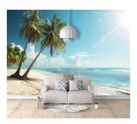 3D Mural Self-adhesive Wallpaper Landscape, beach, coconut trees, nature 100x70cm Living Room Bedroom Wall Paper Sticker Home Decor for Restaurant Hotels Decoration