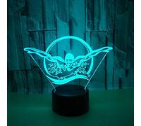 3D nager Lampe Illusion d'optique Veilleuse, 7 couleurs changeantes Touch Switch Bureau Décoration de table Lampes cadeau de Noël parfait avec