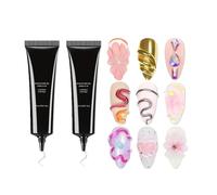 3d Nail Gel, Lot de 2 3d Sculpture Modeling Nails Gel, 15 Ml Nail Strong No-Wash Adhesive for Rhinestones Gifting Beginners Women Girls Wedding Home Date