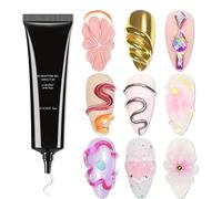 3D Nail Gel, Nail Molding Gel 15ml, Modeling Glue for Manicure Decoration Bonding Strengthening, Art Design for Women Beginners Practice Home Travel Girls Date Bridal Look