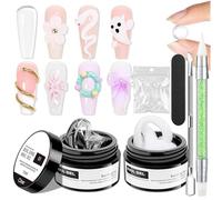 3D Nail Gel - Sculpture Builders Gel | Non Stick Hard Building Gels for Beginners Professionals Beauty Lovers, Long Lasting Nail Arts for Women Girls Brides Students, Home Salon Nails Design Use
