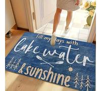 3D Non-Slip Doormat, Fill My Day with Lake Sunshine Themed Mat. Natural Atmosphere Mat. for Decorating Living Room, bathroom-50x80cm
