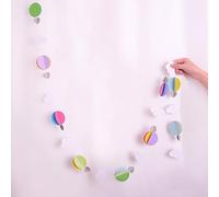 3D Nuages Amour Ballon à Air Chaud Papier Guirlande Bannière Anniversaire Bébé Douche Partie Mur Fond Suspendu Décoration De Mariage