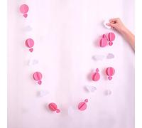 3D Nuages Amour Ballon à Air Chaud Papier Guirlande Bannière Anniversaire Bébé Douche Partie Mur Fond Suspendu Décoration De Mariage