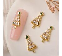 3D ongles Noël flocon de neige bijoux ongles métal clous clous art père Noël cloche chaussette pour manucure conseils