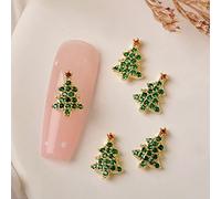 3D ongles Noël flocon de neige bijoux ongles métal clous clous art père Noël cloche chaussette pour manucure conseils