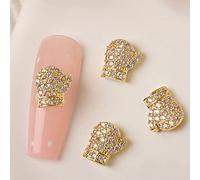 3D ongles Noël flocon de neige bijoux ongles métal clous clous art père Noël cloche chaussette pour manucure conseils