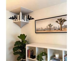 3D Optical Illusion Corner Wall Decal, Impossible Corners-Wall Art That Reshapes Reality, Unique Peel Stick Wall Stickersfor Living Room, Office Space,Unique Home Decor Peel (C)