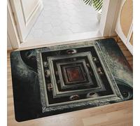 3D Optical Illusion Door Mat,Vortex and Bottomless Hole Design Funny Entryway Rug,Ground Crack Trap Optical Illusion Rug,Thick Absorbent Non Slip Washable Mats for Kitchen,Bathroom,Stairs
