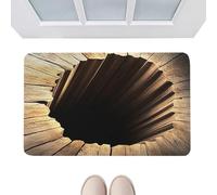 3D Optical Illusion Rug - 50x80cm Optical Illusion Door Mat | Hole in Floor Illusions Carpet | Absorbent Non-Slip Floor Rug | Visual Trap Mat for Indoor Outdoor Bathroom Bedroom Kitchen Entrance