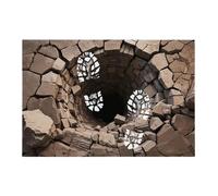 3D Optical Illusion Rug | Antislip Washable Fun Carpet | 3D Hole Illusion Rug | for Children Family Friends Students Adults Men Women Home Indoor Office