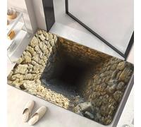 3D Optical Illusion Rug Realistic - 3D Carpet Bottomless Hole Optical Illusion Area Rug, Creative Visual Accent for Entrances, Play Areas & Indoor Spaces (Style_18,31.49x47.24in)