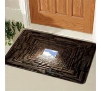 3D Optical Illusion Rug,Rugs That Look Like a Hole,Visual Illusion Non-Slip Front Doormat,Trap Hole Area Carpet for Living Room Bedroom Bath Stairs Porch Entrance Decor (F, 50x80cm/19.68x31.49inch)