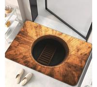 3D Optical Illusion Rug That Looks Like a Hole, Realistic Vortex Hole Rug for Home Décor, Funny Prank, Non-Slip 3D Area Rugs for Living Room, Bedroom, Entryway, Parties (BB,50 * 80cm)
