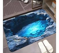 3D Optical Illusion Rug That Looks Like a Hole, Realistic Vortex Hole Rug for Home Décor, Funny Prank, Non-Slip 3D Area Rugs for Living Room, Bedroom, Entryway, Parties (MM,50 * 80cm)