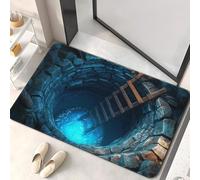 3D Optical Illusion Rug That Looks Like a Hole, Realistic Vortex Hole Rug for Home Décor, Funny Prank, Non-Slip 3D Area Rugs for Living Room, Bedroom, Entryway, Parties (LL,50 * 80cm)