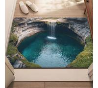 3D Optical Illusion Vortex Hole Rug | Scary Bottomless Hole Design Mat | Non-Slip, Best for Living Room, Entrance & Pet Game (K,19.68 * 31.49in)